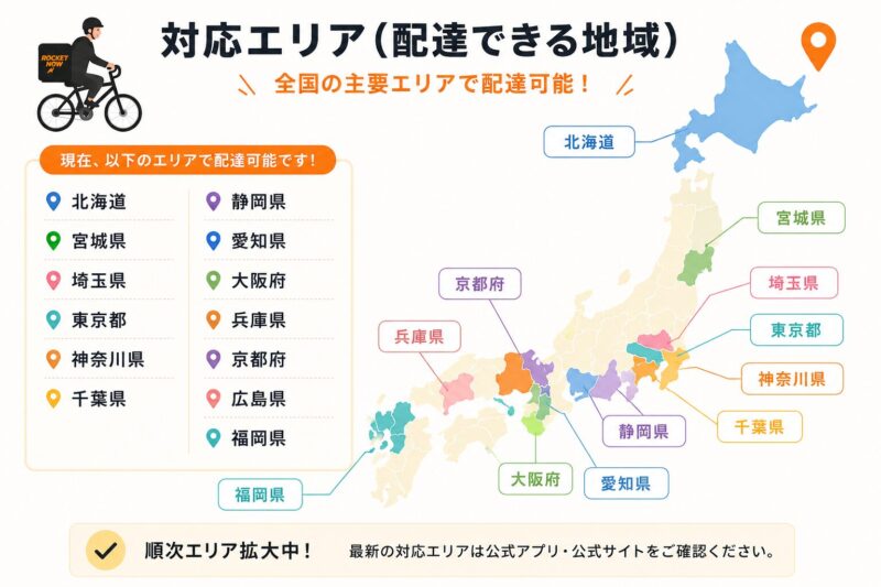 ロケットナウの対応エリア