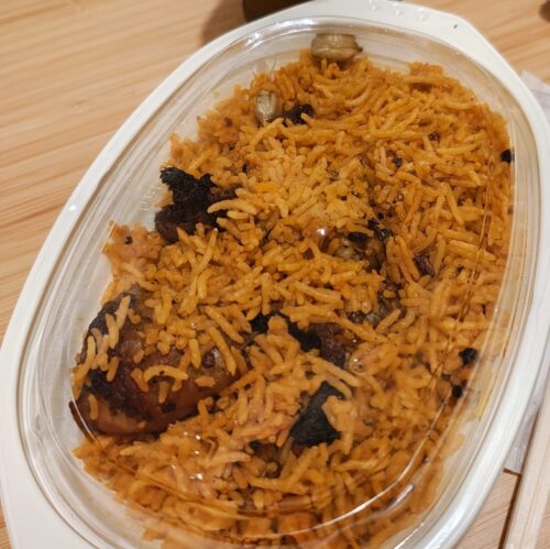 ロケットナウで注文したビリヤニ